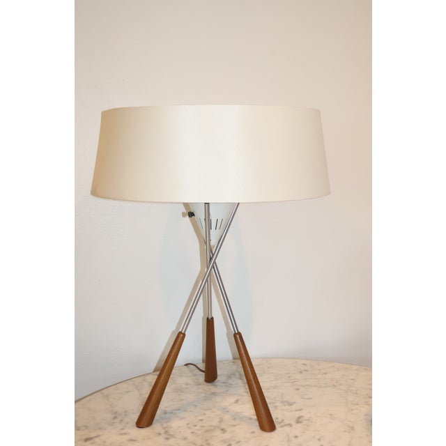 White Vintage 1960s Gerald Thurston for Lightolier Table Lamp For Sale - Image 8 of 16