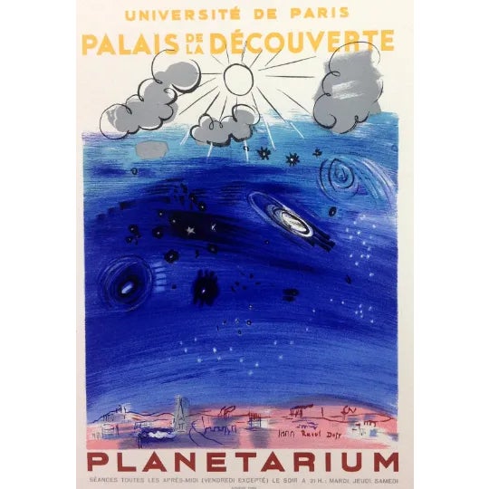 Artist: Raoul Dufy Country: France Title: Planetarium Medium: Lithograph Size: 9.5 x12.5 inch Printed; 1959 by Mourlot...