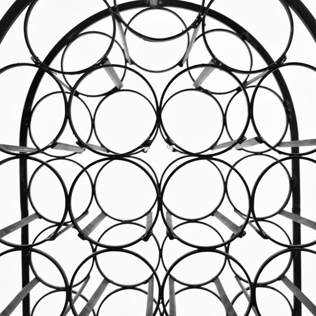 Mid Century Modern Mid-Century Modern Arthur Umanoff 39 Bottle Wine Rack with Round Top For Sale In Chicago - Image 6 of 7