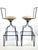 Frederick Weinberg Mid Century Wrought Iron Swivel Bar Stools - a Pair For Sale - Image 4 of 10