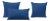 Ocean Blue Outdoor Throw Pillows - Set of 3 For Sale