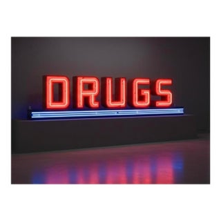 "Drugs" Illuminated Porcelain Enamel Channel Letter Sign, C. 1940s For Sale