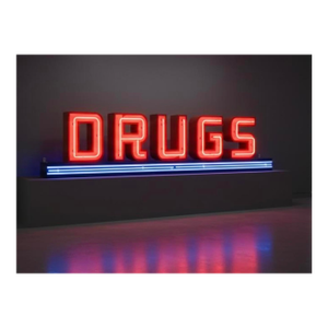 "Drugs" Illuminated Porcelain Enamel Channel Letter Sign, C. 1940s