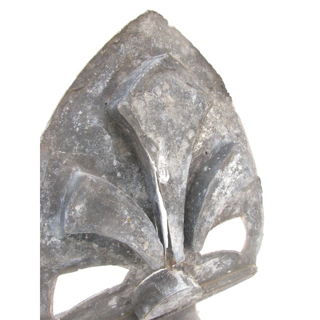 Antique English or French Zinc Architectural Element For Sale - Image 4 of 5