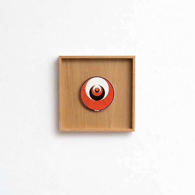 Contemporary Marcel Duchamp, Red Black and White Corolles Rotorelief from Konig Series 133, 1987, Wood For Sale - Image 3 of 14
