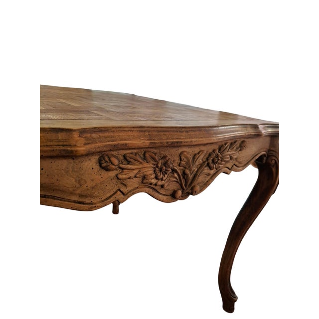 Brown French Provincial Style Parquetry Top Table For Sale - Image 8 of 8