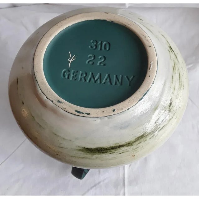 Vintage German Ceramic Mug with White or Black Decor, 1960s For Sale - Image 4 of 5