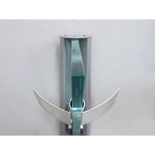 Postmodern Icaro Wall Sconces in Glass and Aluminum by Carlo Forcolini for Artemide, 1980s, Set of 2 For Sale - Image 6 of 12