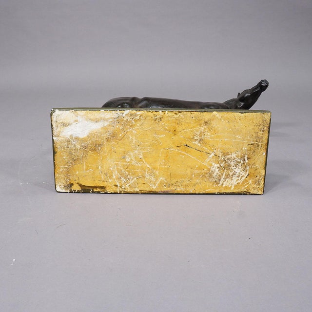 Black Antique Plaster Statue of a Breeding Stallion - By Max Landsberg 1899 For Sale - Image 8 of 8