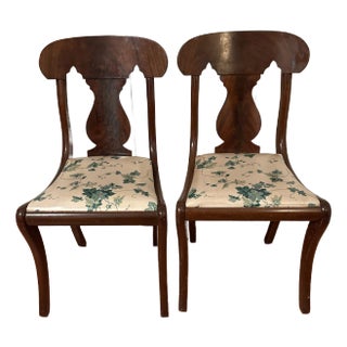 1960s Biggs Mahogany Dining Chairs- Set of 2 For Sale