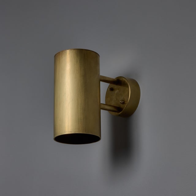 Brass Hans-Agne Jakobsson C 627/110 'Rulle' Raw Brass Outdoor Sconce For Sale - Image 8 of 17