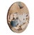 Vintage Round Folk Art Hand Painted Winter Landscape, Germany, 1950 For Sale - Image 3 of 10