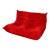 Michel Ducaroy for Ligne Roset Togo Armless Loveseat, Alcantara Goya Red For Sale