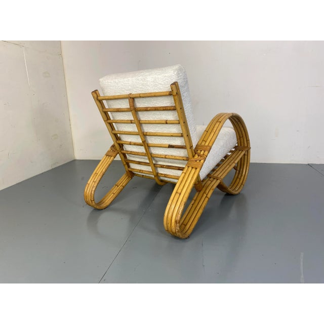 Rare vintage design bamboo and rattan easy chair from the fifties. The chair is made by Rohé Noordwolde furniture factory...