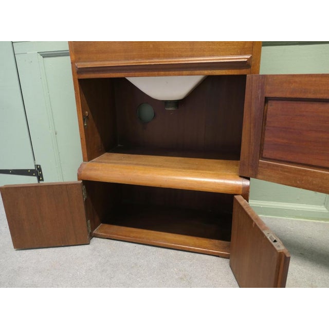 Antique French Marine Vanity Cabinet with Sink, 1910 For Sale - Image 6 of 9