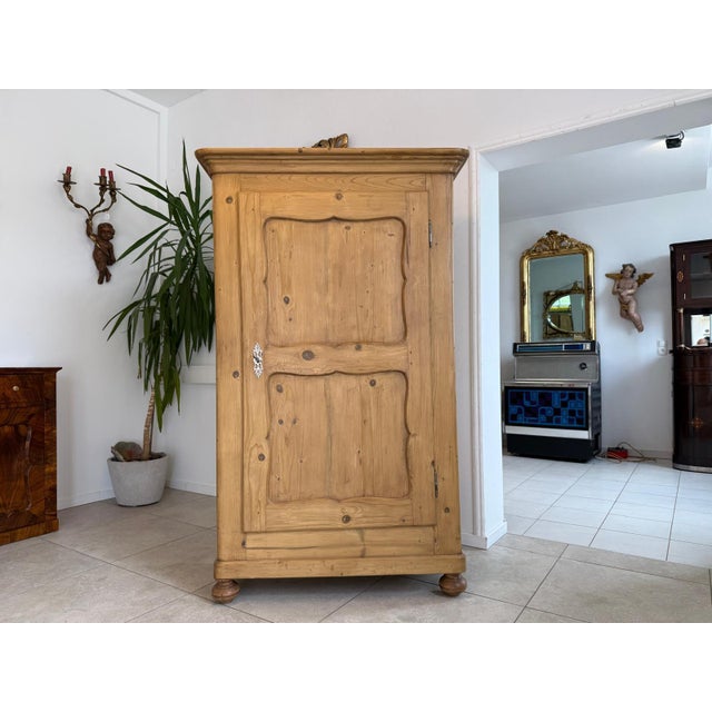 Biedermeier Farmhouse Cabinet in Softwood For Sale - Image 7 of 16