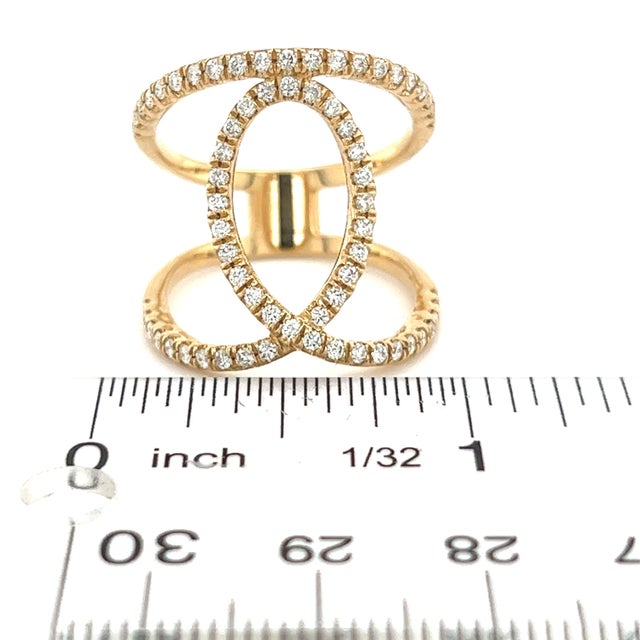Traditional Diamond Ring 14k Gold 0.85 TCW 7.02 Grams Certified, Size 6.5 For Sale - Image 3 of 11
