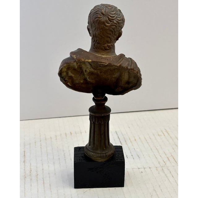 Antique Bronze Bust of the Roman Emperor Tiberius For Sale - Image 4 of 11