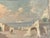 Early 20th Century Early 20Th C. Oil on Canvas Coastal Seascape "Village on the Sea, Signed For Sale - Image 5 of 14