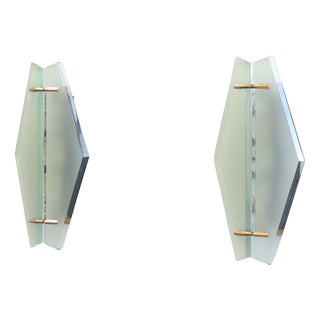 Max Ingrand for Fontana Arte Large Wall Lamps Model 1943, 1960, Set of 2 For Sale