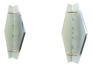 Max Ingrand for Fontana Arte Large Wall Lamps Model 1943, 1960, Set of 2