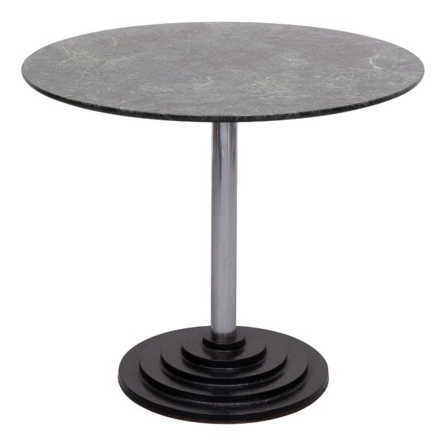 Round Green Marble Dining Table, Italy, 1980s For Sale