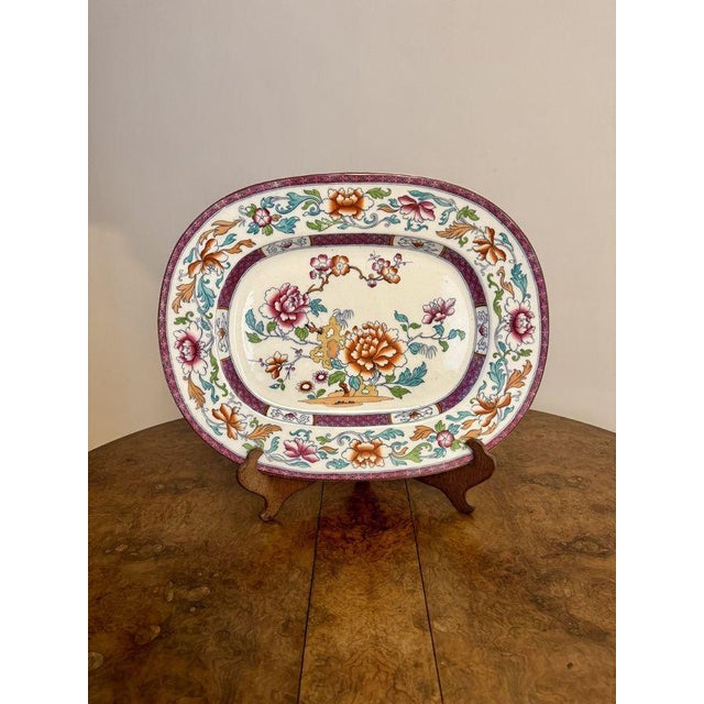 Large Antique Victorian Meat Platter, 1880 For Sale - Image 4 of 5