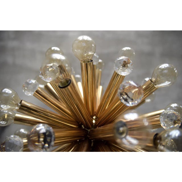 Gilt Brass Pendant Lamp with Swarovski Balls from Ernst Palme, 1960s For Sale - Image 6 of 18