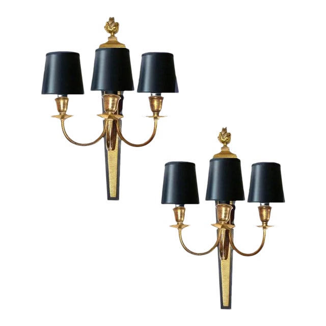 Vintage French Andre Arbus Sconces - A Pair For Sale