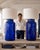 Vintage Cobalt Blue Glass Jar Table Lamps - a Pair For Sale In Atlanta - Image 6 of 6