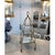 Three tier serving stand featuring mirrored glass shelves and gold colored metal rope details. Classic, timeless design to...