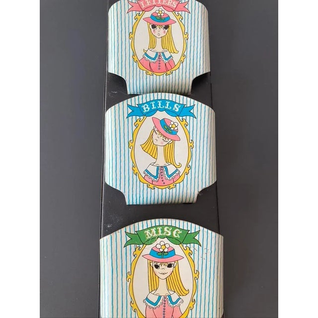Vintage Mail Organizer Letter Holder Nippon Design, Ca. Mid 20th Century For Sale - Image 12 of 12