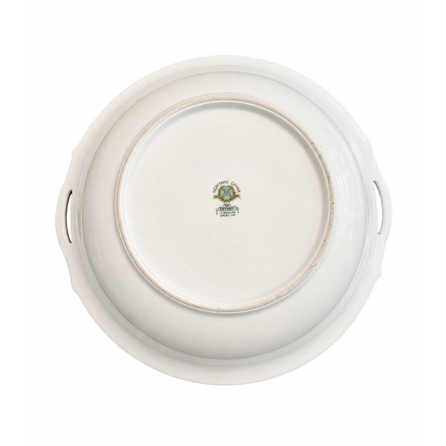 Elegant vintage Noritake porcelain serving bowl in the Tiffany pattern, dating to the early 1930s, circa 1933. This...
