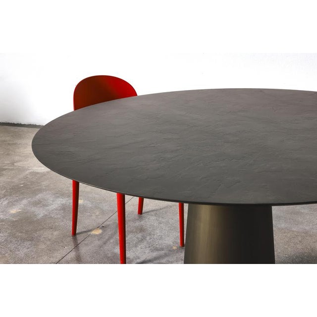 Bronze Fungo 1400 Round Table with Concrete Frame by Disain1971 For Sale - Image 4 of 6