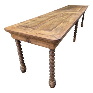 Antique French Oak Drapers Table, 1800s For Sale