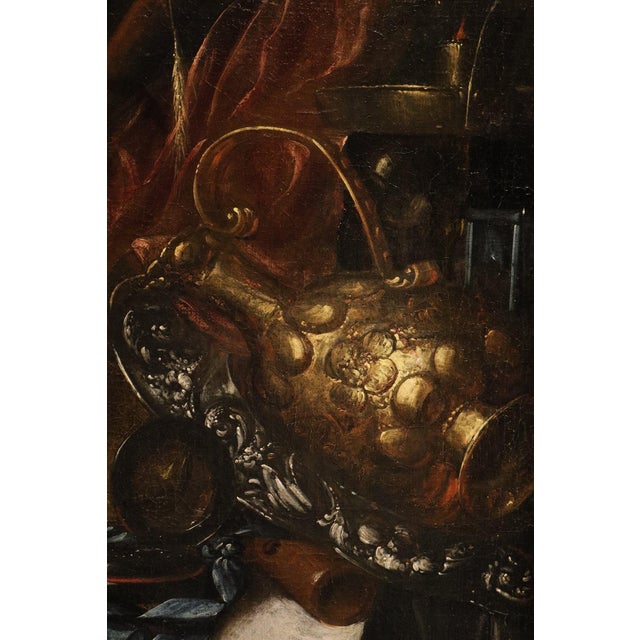 Franciscus Gysbrechts, Still Life Vanitas Gysbrechts, 17th Century, Oil Painting on Canvas, Framed For Sale - Image 6 of 15