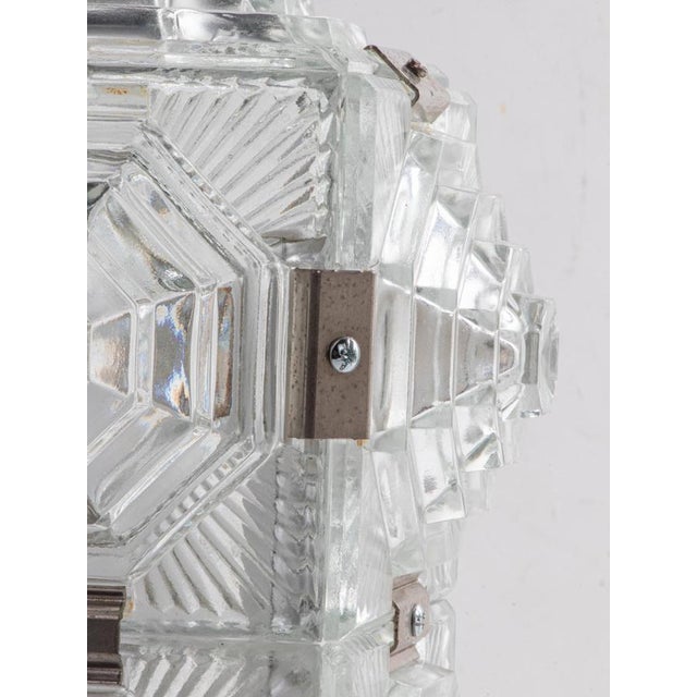 Bohemian Glass Cube Table Lamp by Kamenický Šenov, 1980s For Sale - Image 4 of 9