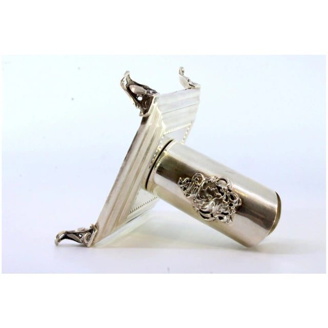 Silver Candleholder with Young Figure For Sale - Image 4 of 8