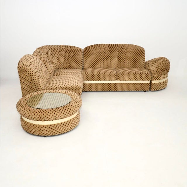 Vintage Sectional Corner Sofa and Table, 1970, Set of 5 For Sale - Image 4 of 12