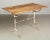 Brown French Cast Iron Oak Top Bistro Table For Sale - Image 8 of 9