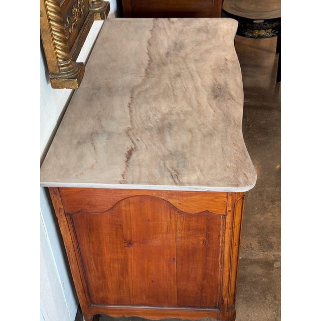 18th Century French Louis XV Walnut Serpentine Commode With Rococo Brasses For Sale - Image 12 of 14