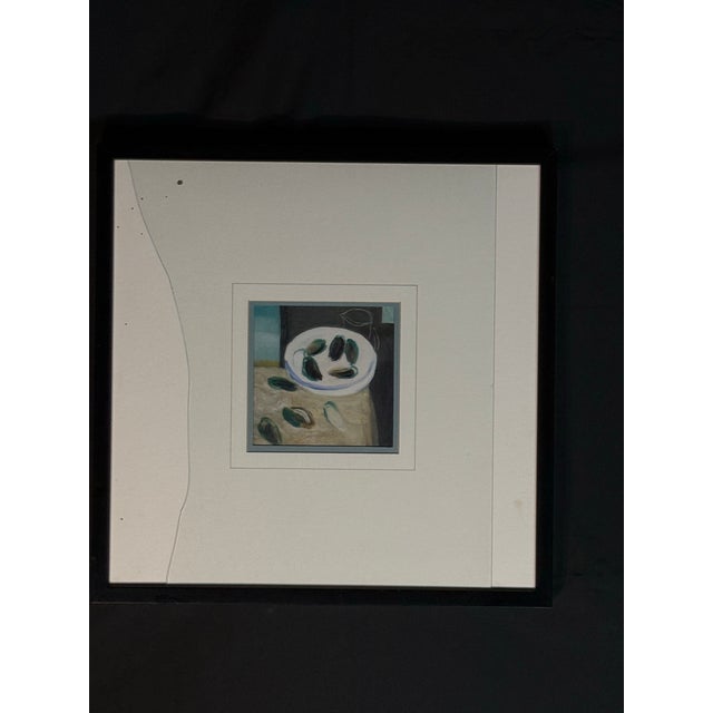 White Modern Framed Mussels Still Life Wall Art For Sale - Image 8 of 8