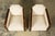 Pair of 1930s French Art Deco Oak Lounge Chairs in Blue Striped Fabric For Sale - Image 4 of 17