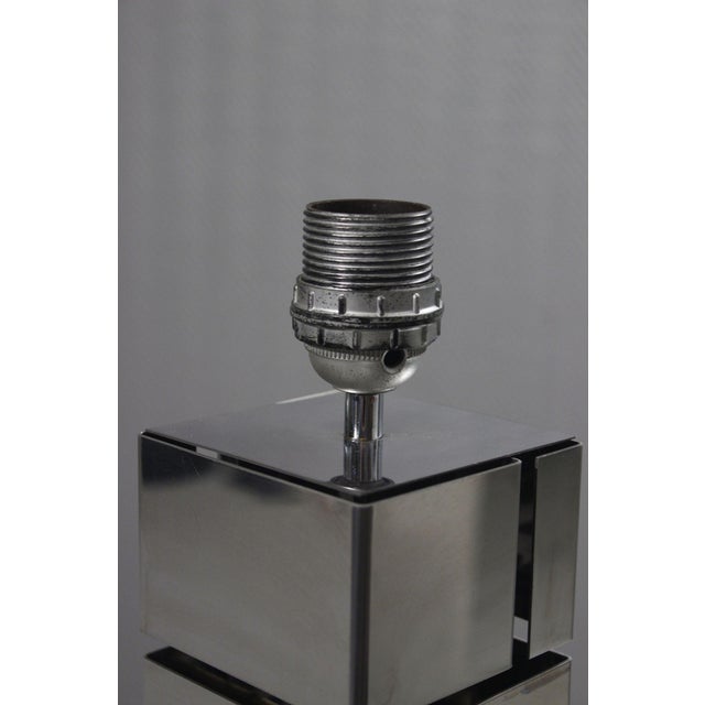 Silver Vintage Chromed Lamp Base by Curtis Jeré, 1970s For Sale - Image 8 of 10