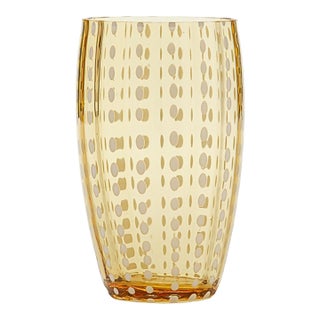 Zafferano 15oz Perle Beverage Glasses (Set of 2) - Amber For Sale