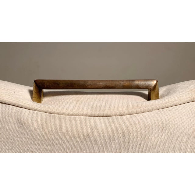 Mid 20th Century Pair of Swank Vintage Harvey Probber Lounge Chairs With Brass Handle Pulls For Sale - Image 5 of 9