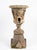 Neo-Classical Style Cast Stone Garden Urn on Pedestal With Bacchanalian Relief For Sale - Image 4 of 10