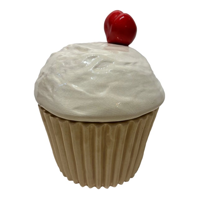 Giant Cupcake Cookie Jar, Mid-Century For Sale