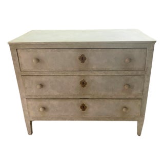 19th Century Italian Neoclassical Painted Commode With Old-World Finish For Sale