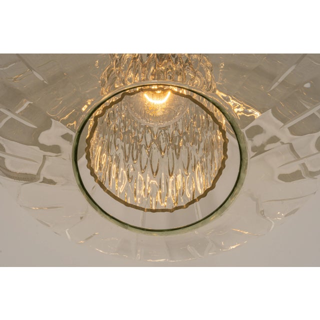 Large German Glass Pendant Light in Tulipan Form by Cosack, 1970s For Sale - Image 8 of 11